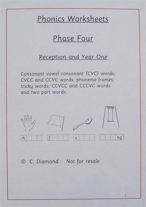 Phase Four Phonics Worksheets to Print out: Christine Diamond: Amazon ...