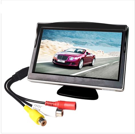 5 Inch Car Monitor TFT LCD Screen HD Digital Color Car Rear View Monitor Support DVD / Camera ...