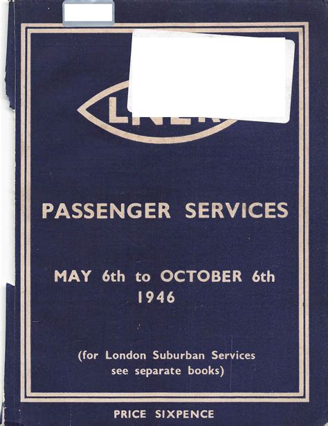 London & North Eastern Railway 1946-05 [Great Britain] – Timetable World