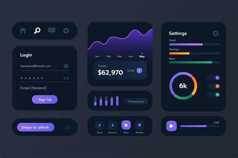 Free Vector | Gradient ui/ux elements