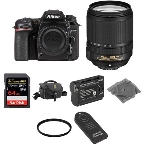 Nikon D7500 DSLR Camera with 18-140mm Lens Basic Kit B&H Photo