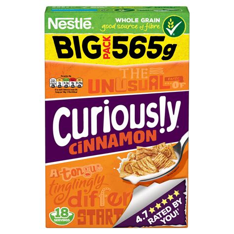 NESTLE CURIOUSLY CINNAMON Cereal 565g Box | Everyday & Family Cereal ...