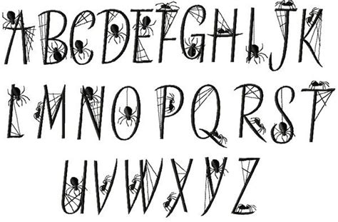 16 Free Halloween Fonts And Alphabets Images - Halloween Alphabet Fonts, Free Halloween Fonts ...