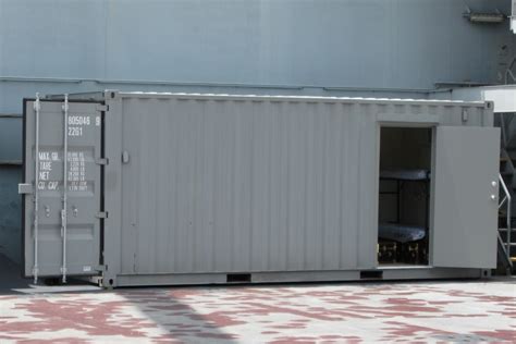 Modified Container Living Quarters Support Security Team on Cargo Ship