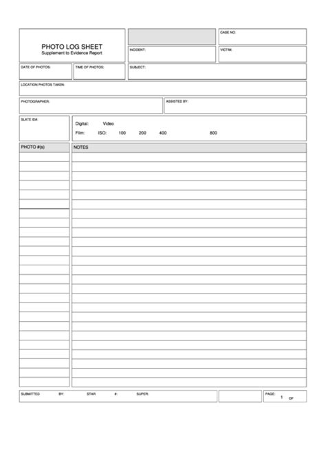 Fillable Crime Scene Entry Control Log printable pdf download