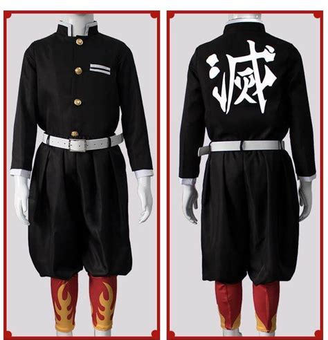 Flame Hashira Kyojuro Rengoku Cosplay Costume Demon Slayer Cos Full se – MoonCos