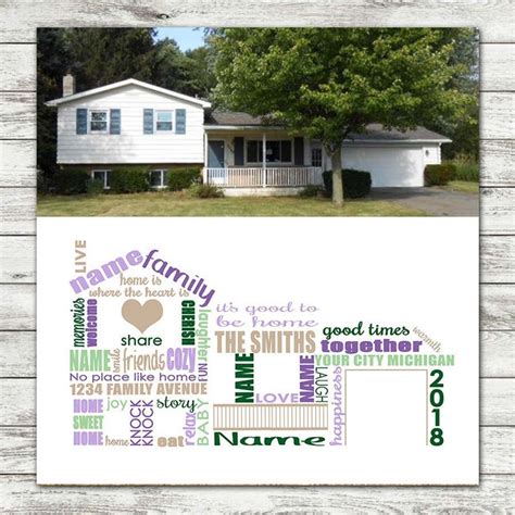 Custom House Word Art Printable Digital File | Etsy