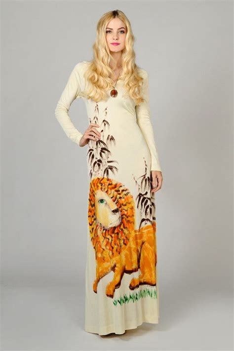 Hand Painted Lion Maxi Dress | Dresses, Style inspiration, Fashion