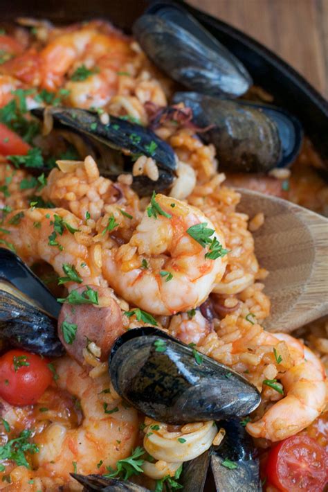 Authentic Seafood Paella Recipe with Saffron • Hip Foodie Mom