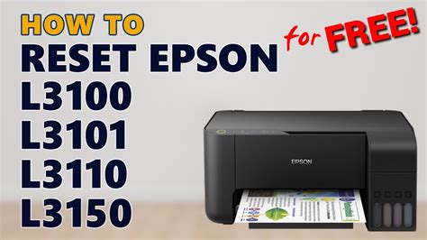 How to Reset Epson L3100 L3101 L3110 L3150 - YouTube