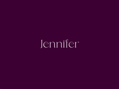 Jennifer logo on Behance