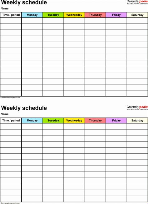 6 Rota Template Excel - Excel Templates