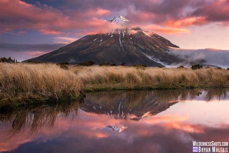 Mt. Taranaki Tarns Reflection, New Zealand