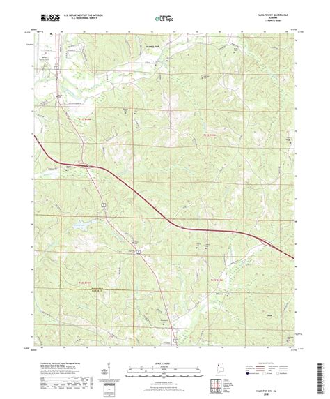 MyTopo Hamilton SW, Alabama USGS Quad Topo Map