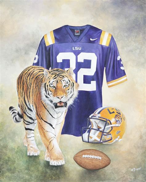 Louisiana State University Tigers Football Jersey Helmet Tiger Mascot ...