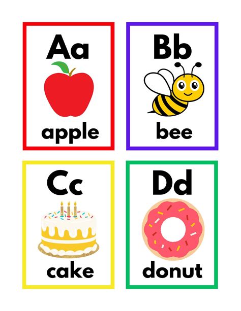 Printable Alphabet A to Z Flashcards Early Learning Alphabet Activity ...