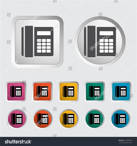 Office Phone Icon Vector Illustration Stock Vector (Royalty Free ...