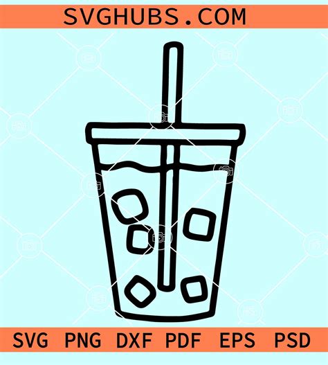 Iced coffee cup SVG, iced coffee svg, Iced coffee love SVG