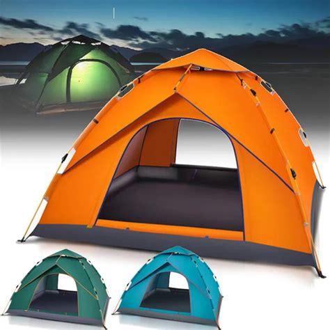 6 People Large Automatic Waterproof Outdoor Instant Pop Up Tent UV Resistant Folding Camping ...