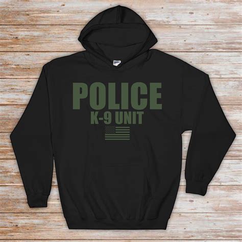 Police K9 Unit Uniform Shirt Long Sleeve Hoodie OD Green | Etsy