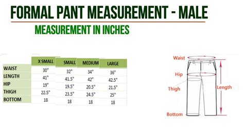 Men's Dress Measurement Chart for Pant & Shirt We are often confused about size charts, this ...