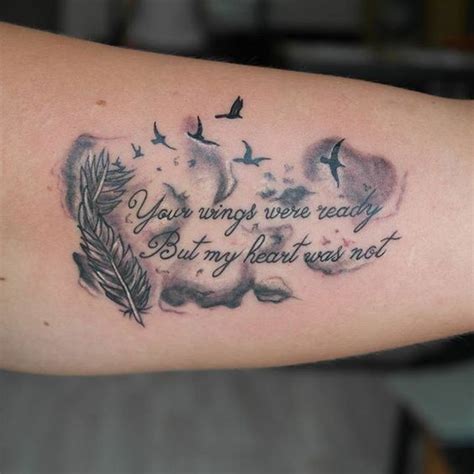 Emotional memorial tattoos - Mytattooland.com Engel Tattoos, Wörter ...