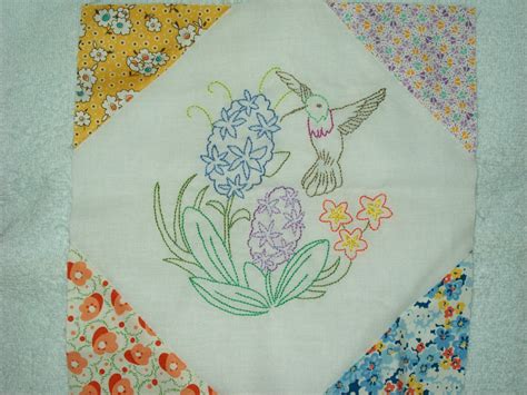 4 embroidered quilt blocks done..? to go.. | Embroidered quilts, Quilt patterns, Vintage quilts ...