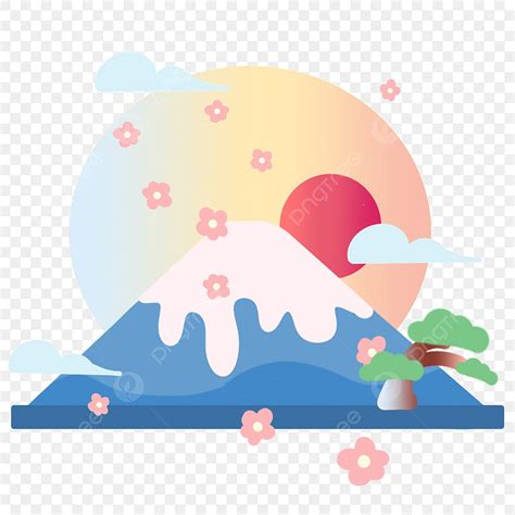 Mount Fuji Clipart Transparent PNG Hd, Mount Fuji Cherry Blossoms ...