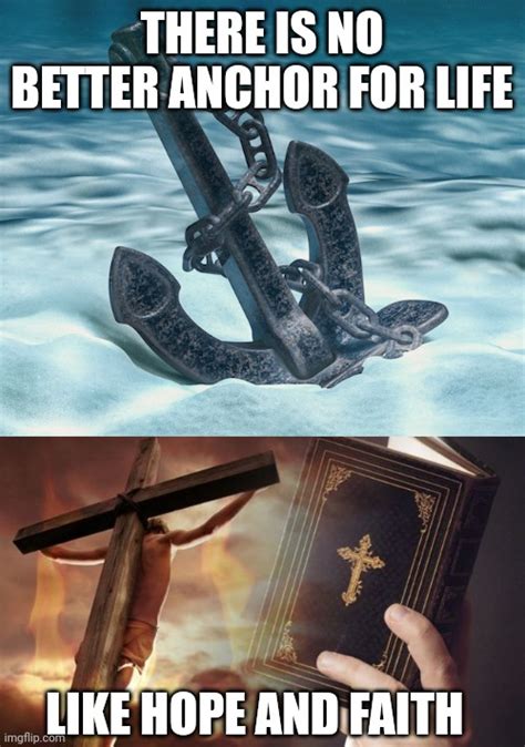 Image tagged in boat anchor,jesus cross bible - Imgflip