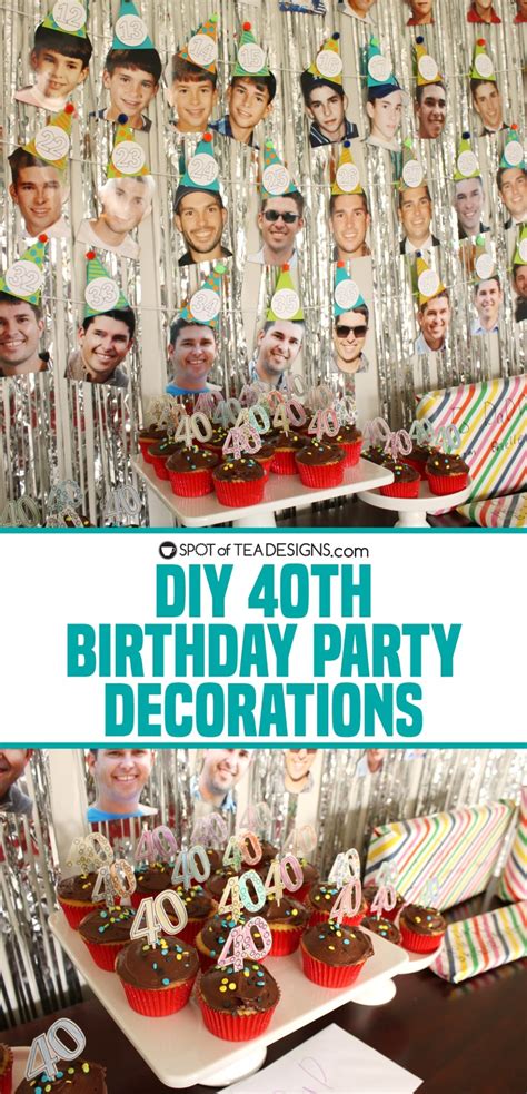 DIY 40th Birthday Party Decorations - Spot of Tea Designs