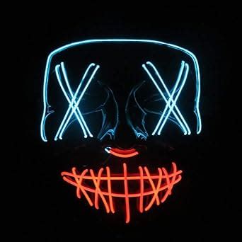 Amazon.com: Led Hacker Mask V Vendetta Masks for Adults Light Up Mask ...