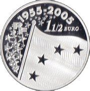 1½ Euro (European Union Flag) - France – Numista
