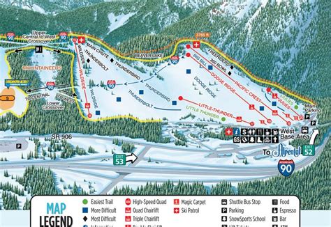 The Summit at Snoqualmie Ski Map | Resort Info & Videos | PistePro