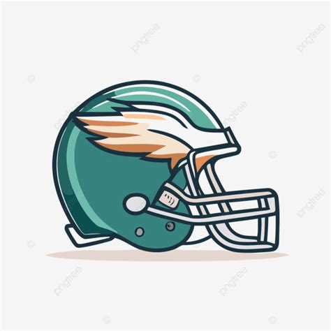 Philadelphia Eagles Football Helmet On A Light Background Premium ...