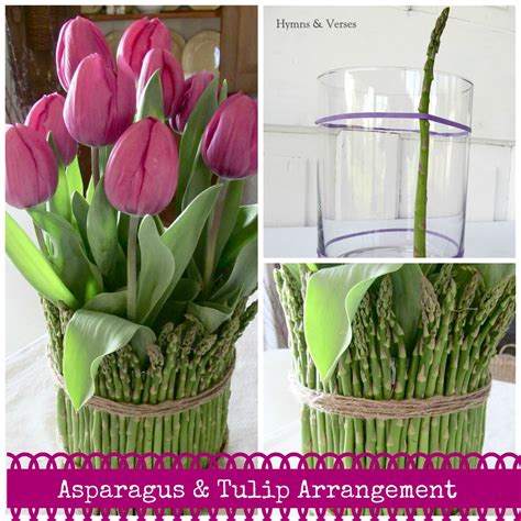 Who would have thought? Asparagus & Tulip combination. Gorgeous! | Tulips arrangement, Flower ...