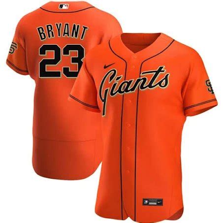 Men's Giants #23 kris bryant flex base jersey orange