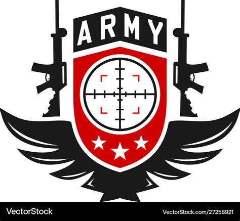 Army weapons logo Royalty Free Vector Image - VectorStock