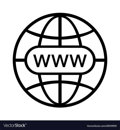 the www logo in black and white on a globe with an aww symbol above it