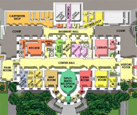 Peeking White House Floor Plan - AyanaHouse