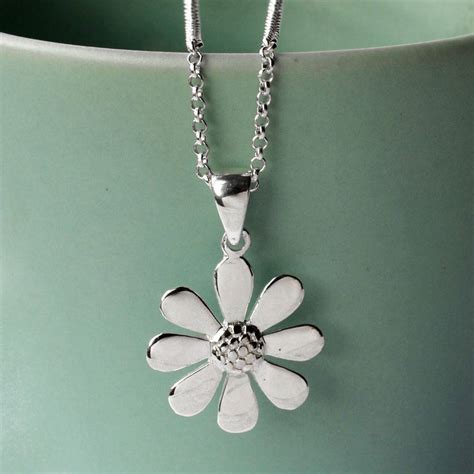 Sterling Silver Contemporary Daisy Necklace By Martha Jackson Sterling ...