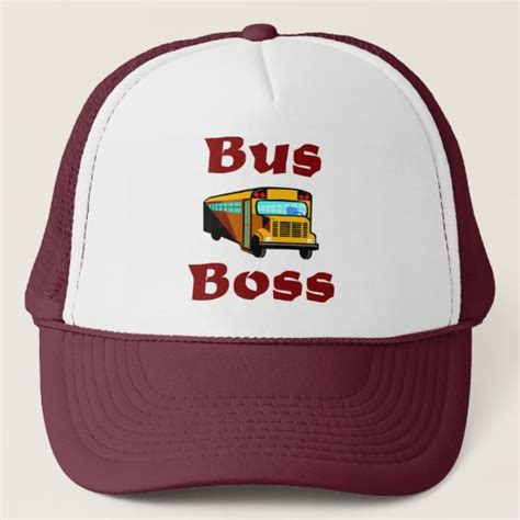 School Bus Driver Hat. Bus Boss. Trucker Hat | Zazzle.com