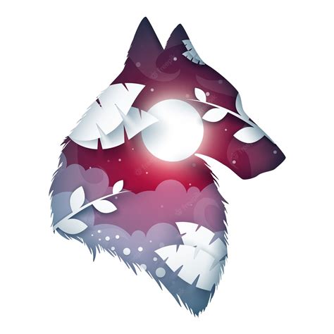 Premium Vector | Wolf origami illustration