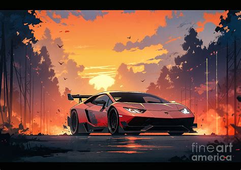 Super car Lamborghini Egoista Drawing by Destiney Sullivan - Fine Art ...