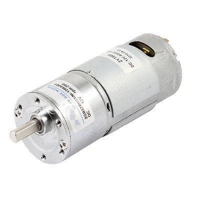 The Highest Quality 12V 6mm Dia Shaft High Torque Gearmotor 2 Pins Magnetic 200RPM Gearbox DC ...