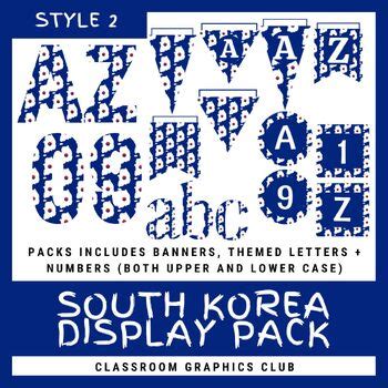 South Korea Classroom Display Pack (Style 2) by Classroom Graphics Club