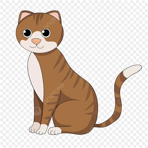 Desenho De Gato Marrom Desenhado à Mão Com Clipart De Cauda PNG , Branco, As Garras, Gato Imagem ...