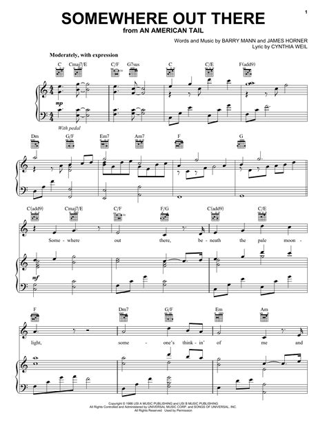 Somewhere Out There | Sheet Music Direct