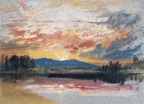 JMW Turner (1775-1851) Sunset over Petworth Park, Sussex, c.1828 | Turner watercolors, William ...