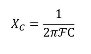 Capacitive reactance calculator Xc, formula and examples