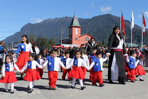 This is a parade celebrating the Fiestas Patrias, Chile's Independence ...